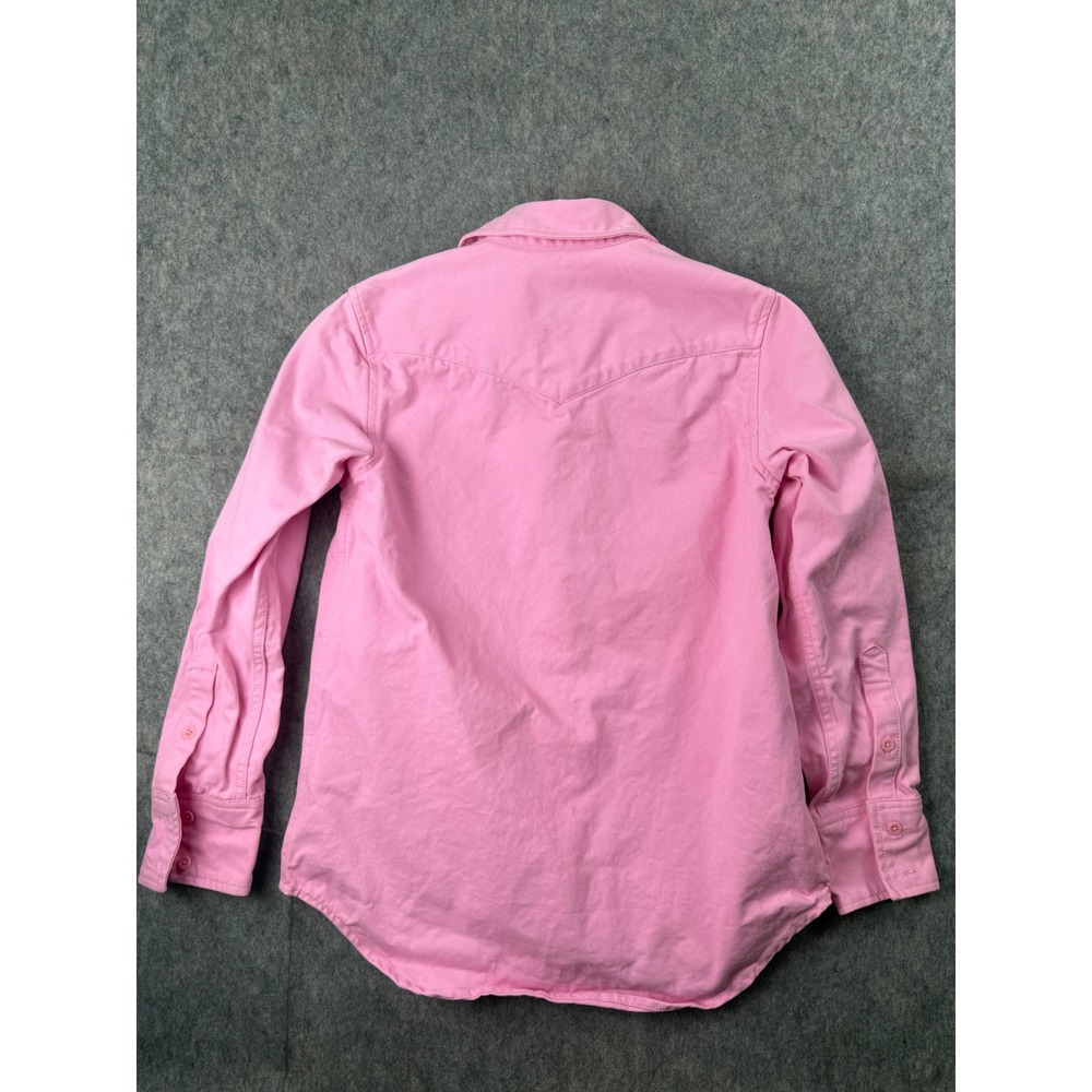 Calvin Klein Jeans Womens Pink Denim Western Button Down Shirt XS Long Sleeve - Picture 5 of 5